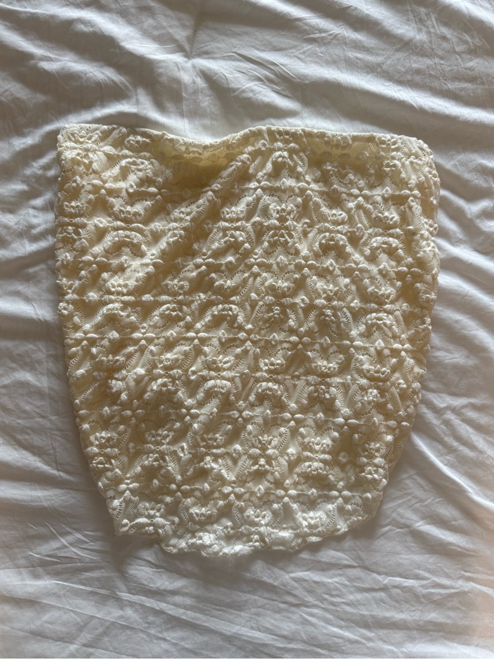 Cream Lace Tube Top